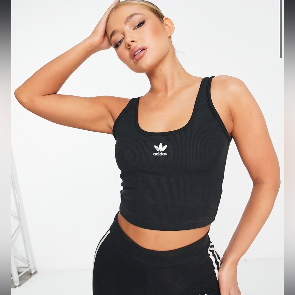 NWT! Adidas crop ribbed tank